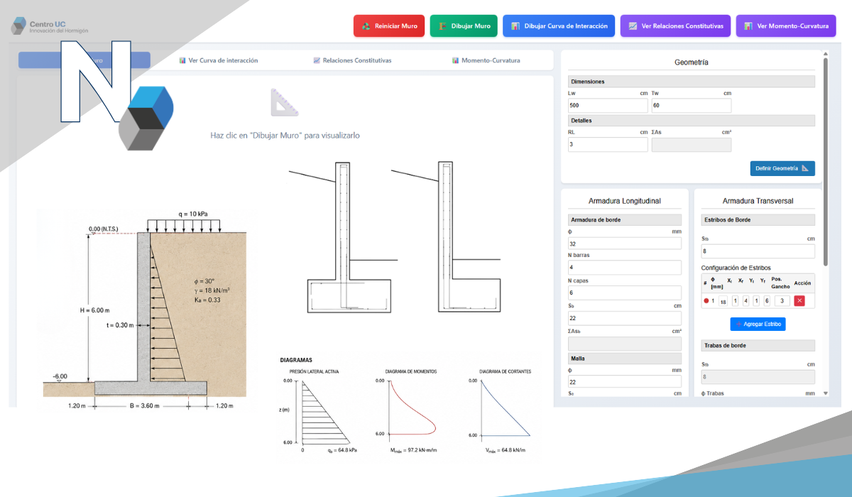 Calculadora de muros de Hormigón Armado busca agilizar el diseño estructural en etapas tempranas