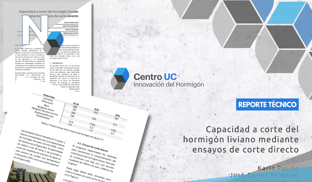 Reporte Técnico sobre deflexiones de losas en Hormigón Convencional y Autocompactante proporciona valiosa data para la industria