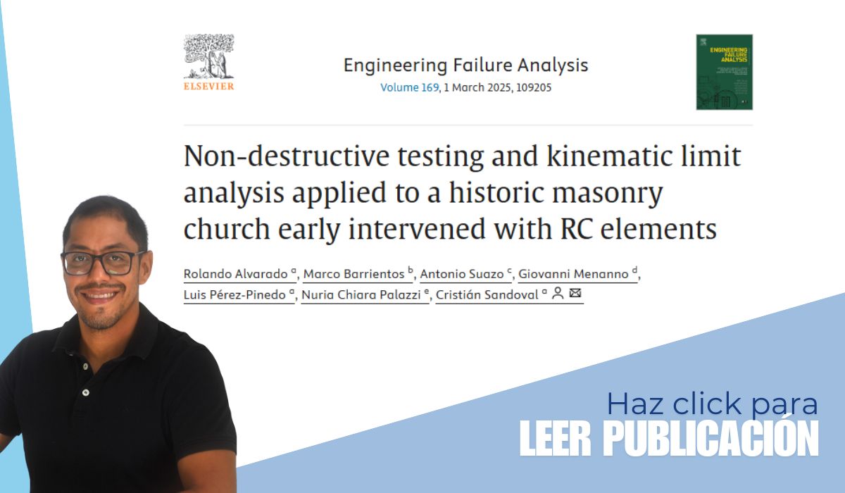 Leer publicación Non-destructive testing and kinematic limit analysis applied to a historic masonry church early intervened with RC elements